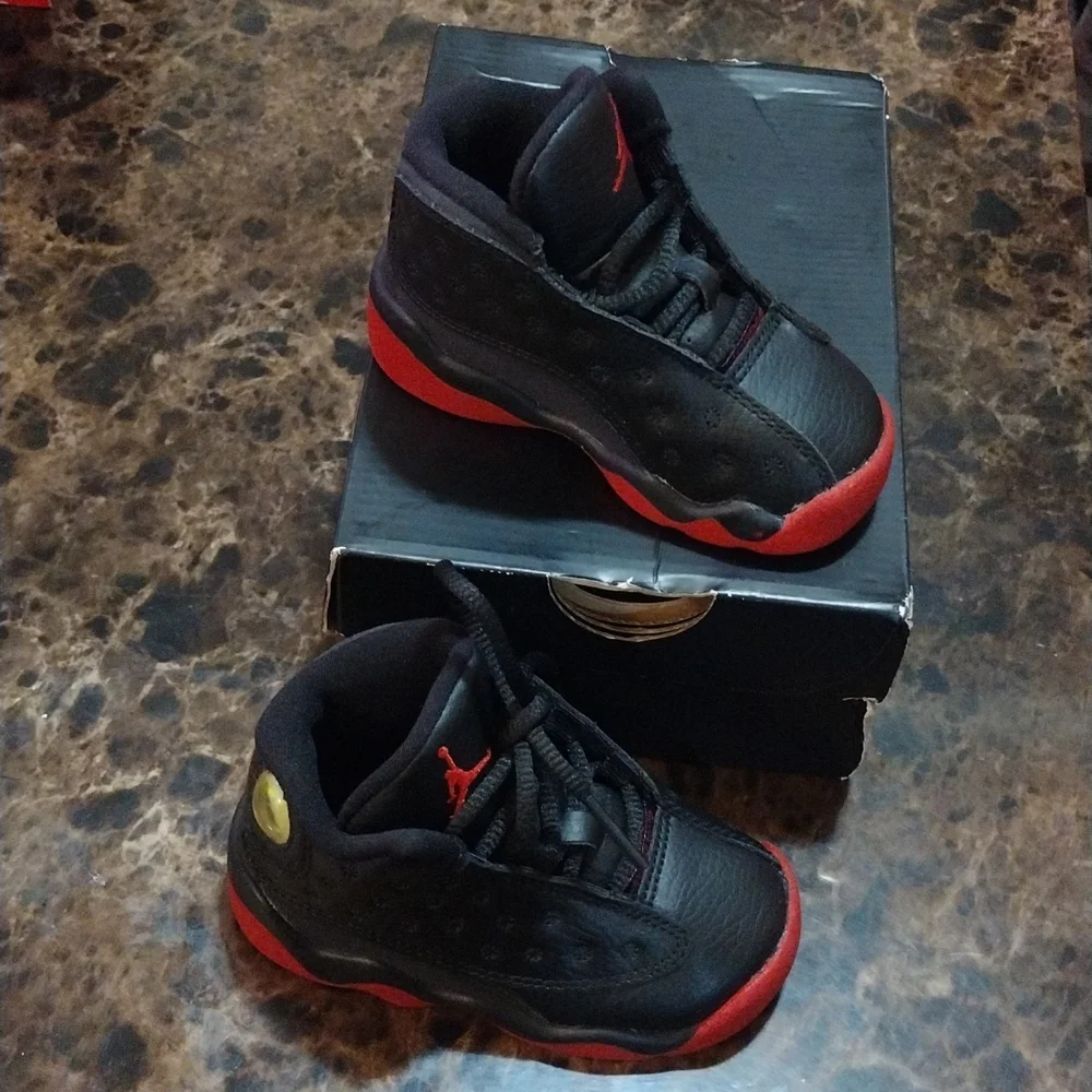 Kids Jordans Sale 🤑Air Jordan 13 Retro BT Dirty Bred Toddler size 5 Shoes - Picture 4 of 10